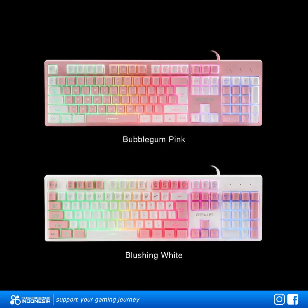 Rexus Battlefire K9E Rainbow LED Fullsize - Gaming Keyboard