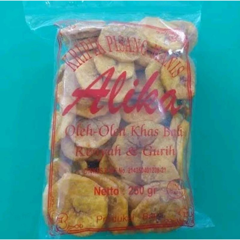 

Kripik Pisang Manis Alika 250 Gram