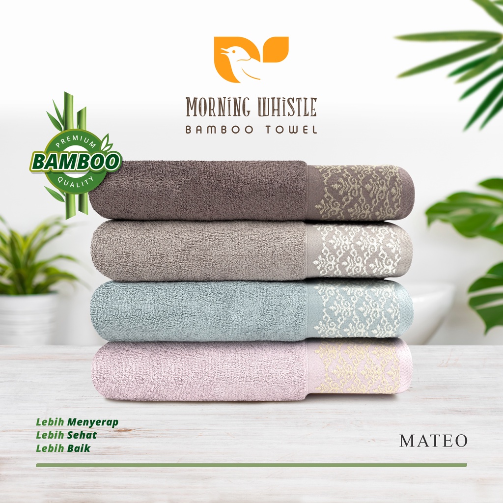 Handuk Bambu Morning Whistle Bamboo MATEO / Handuk Mandi / Handuk Dewasa 70 X 135 cm