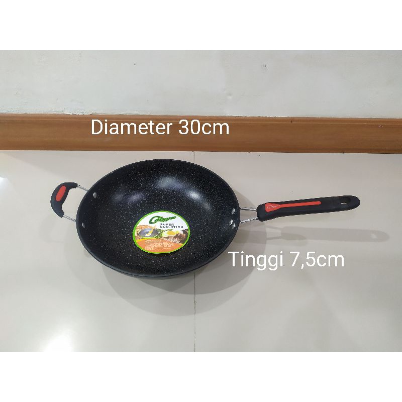 Wajan teflon anti lengket calypso 30cm teflon gagang panjang 30cm