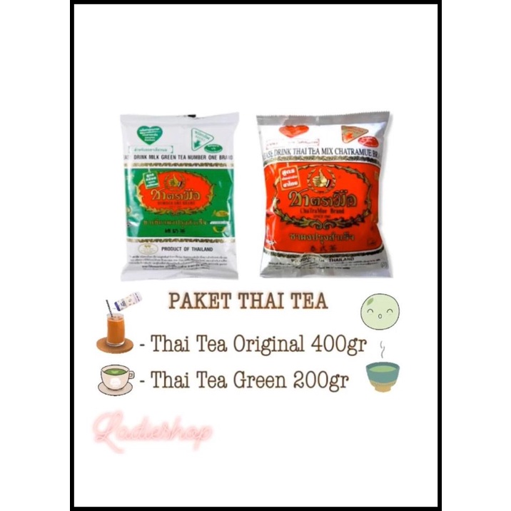 

Paket Thai Green Tea 200 Gr Dan Thai Original 400 Gr Chatramue