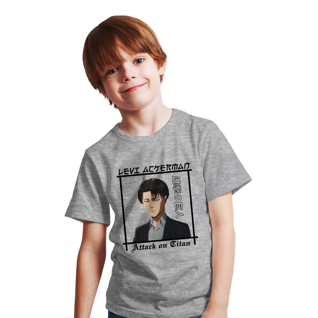 T-SHIRT ANAK LEVI UNIFORM SCOUTING LEGION ANIME SNK/AOT STYLE ANIME