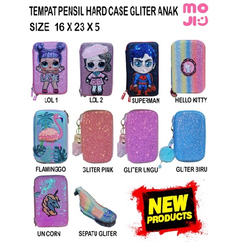 Hard Case 3D Kotak Pensil SMIGGLE SEQUIN / Pencil Case / Wadah Kosmetik / Cosmetic Case BEST QUALITY