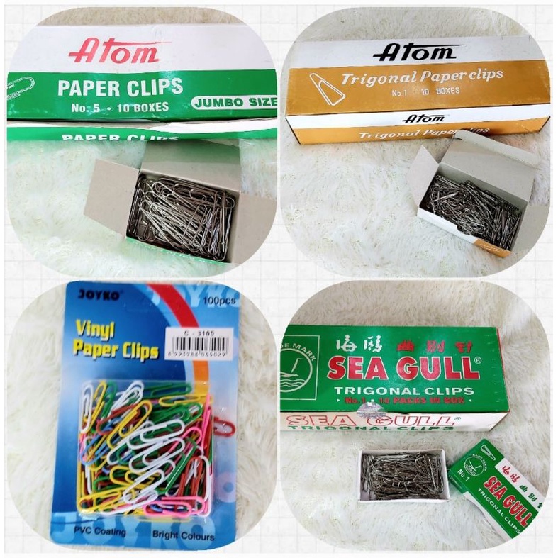 

Klip/Clip Kertas Seagull No1, Klip/Clip Atom No1,Klip/Clip Atom No5,,Klip Warna Joyko