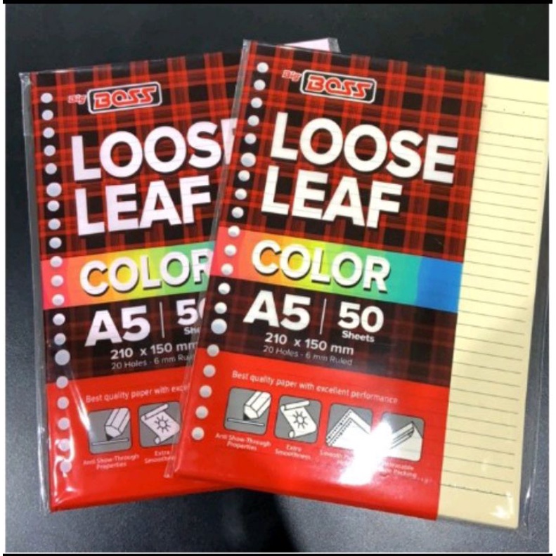 

Isi Binder Loose Leaf A5 isi 50 Berwarna