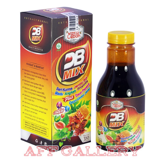 

Sari Kurma Madu Angkak plus Daun Ubi Jalar | DB Mix Ratu Lebah 310 gr