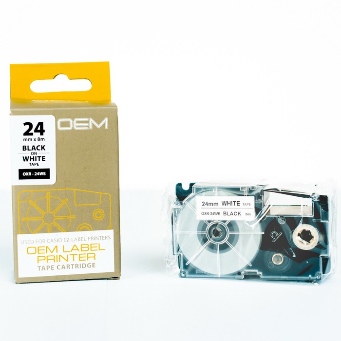 OEM TAPE EZ LABEL CASIO 24MM (BLACK INK)