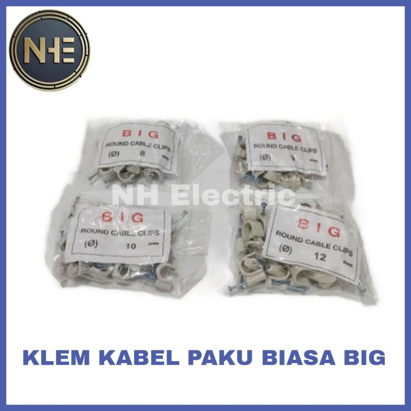 Klem Kabel Paku Biasa No.12mm Big - Klem Kabel Biasa No.12mm Big