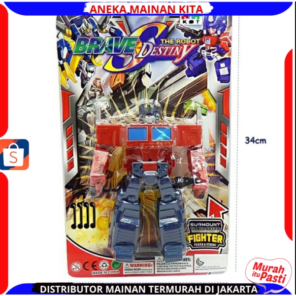 PROMO Mainan Anak Laki Laki  Robot optimus brave destiny mobil berubah jadi robot Berkualitas SNI