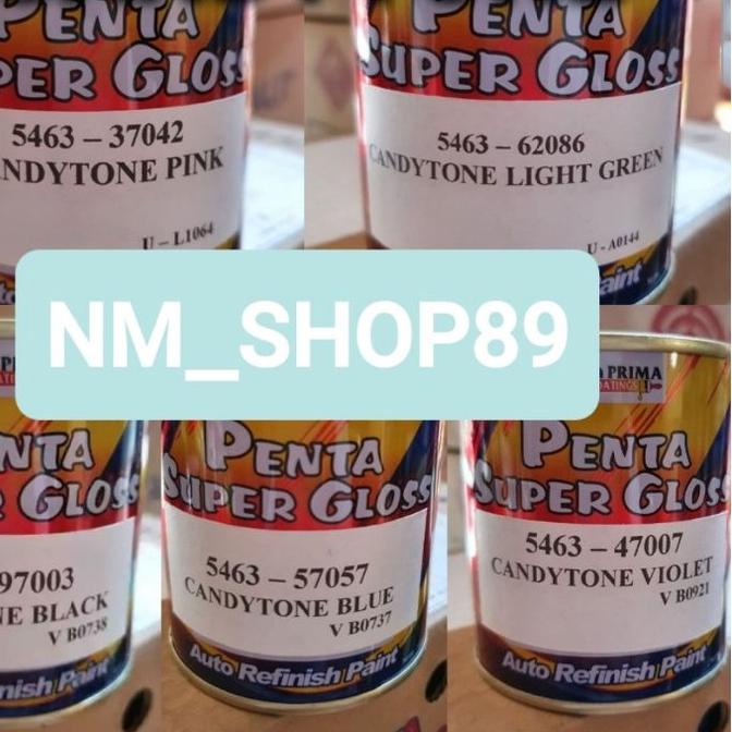 Cat Penta Super Gloss Candytone Merah Kuning Biru Hitam Hijau Ungu Violet Pink Orange ISI 200 GRAM /