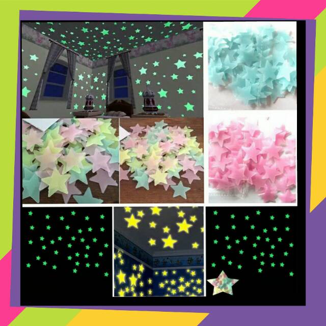 

Sticker glow in the dark star , sticker bintang , sticker glow