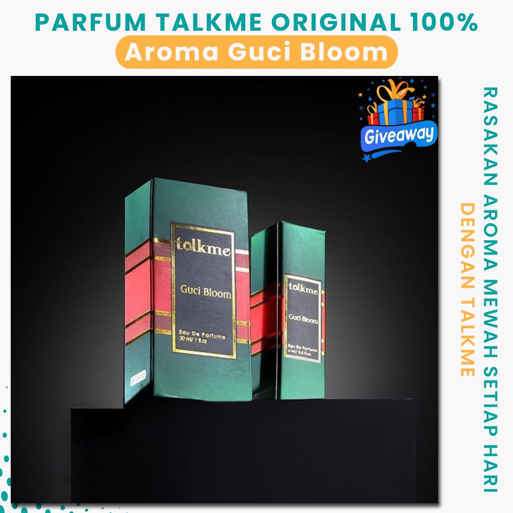 [DISTRIBUTOR] Parfum Talkme Original Wangi Guci Bloom Spray 30ml dan Roll On 6ml Official Murah Harg