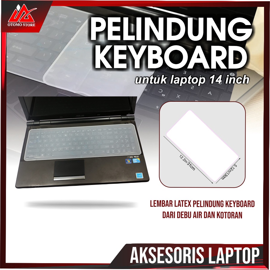 PELINDUNG KEYBOARD 14 INCI Cover Bahan Silikon Ultra Tipis Aksesoris Perawatan Laptop Komputer