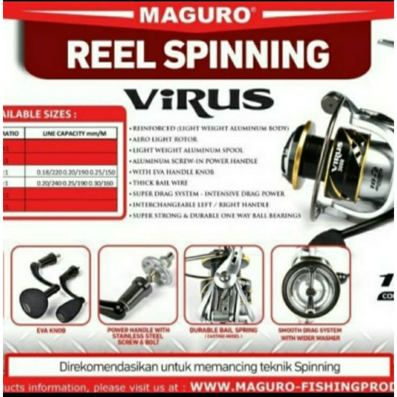 RELL PANCING MAGURO VIRUS 2500/3000...POWER HANDLE