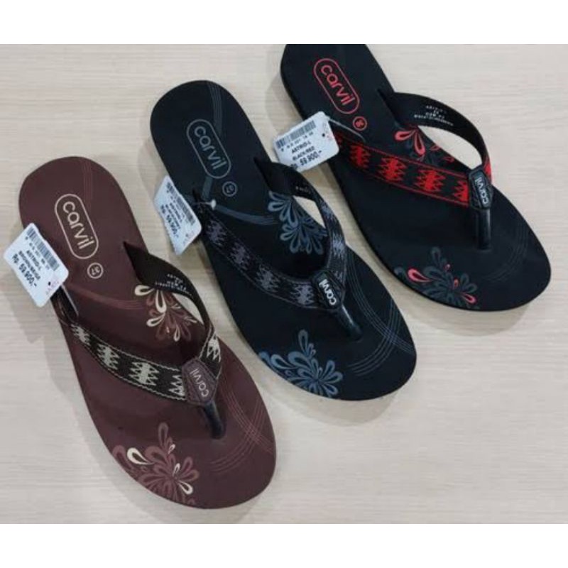 SANDAL JEPIT WANITA CARVIL 100% ORIGINAL &amp; LUBRENE WANITA