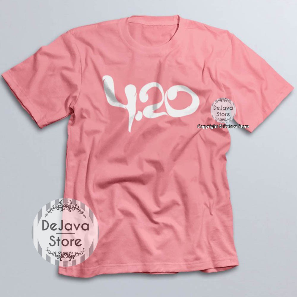 Kaos Distro 4.20 FourTwnty - Baju Musik Band Indie Tshirt Brand Clothing Premium Eksklusif | 073-PINK