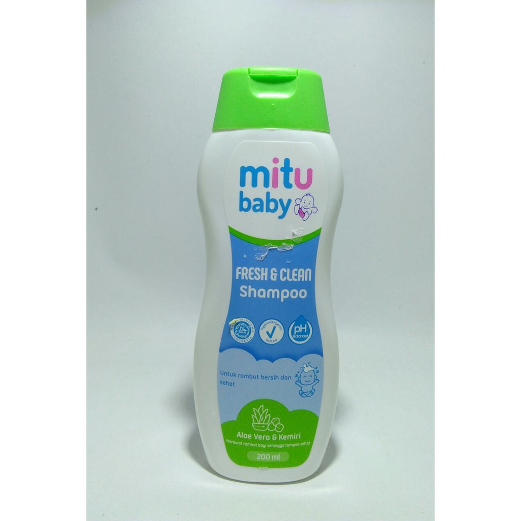 Mitu Baby Fresh &amp; Clean Shampo/Shampo Bayi/Aroma Aloe vera&amp;Kemiri/Aman