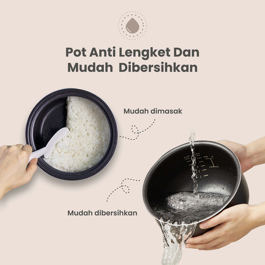 Emily Digital Rice Cooker 2L/Penanak Nasi Multifungsi ERC-43002