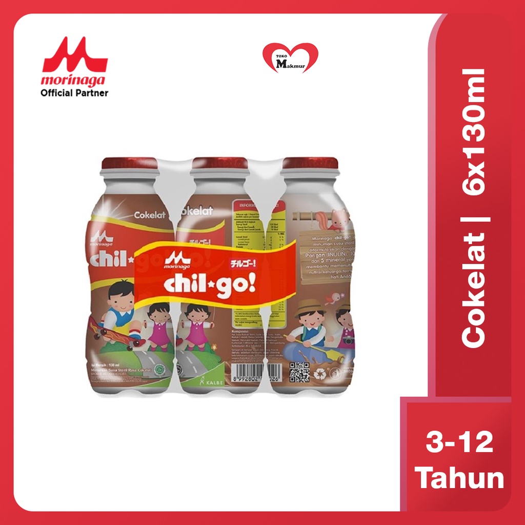 Chil Go Cair Vanila / Coklat / Strawberry / Melon / Original / Pisang 6×130Ml (Khusus Gojek Surabaya) / Toko Makmur Online