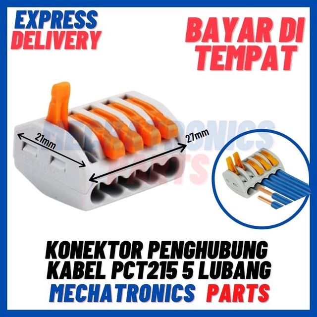 [MTR-9039] KONEKTOR TERMINAL BLOCK PENGHUBUNG KABEL PCT215 5 LUBANG