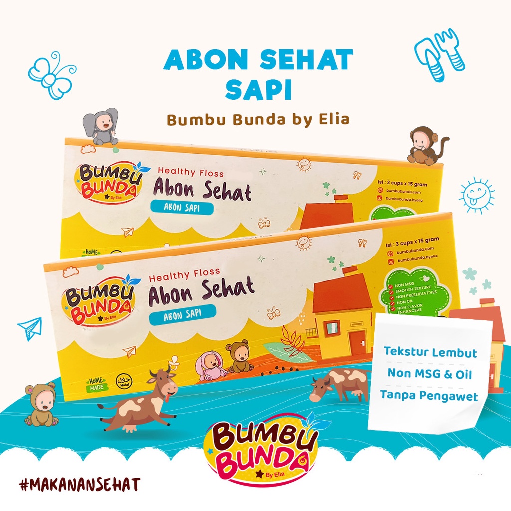 Bumbu Bunda Elia Abon Sapi MPASI / Abon Ayam / Abon MPASI / Abon Bayi