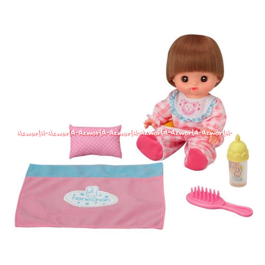 Mell Chan Pijamas Set Milk Bottle Mainan Boneka Jepang Rambut Pendek Melcan