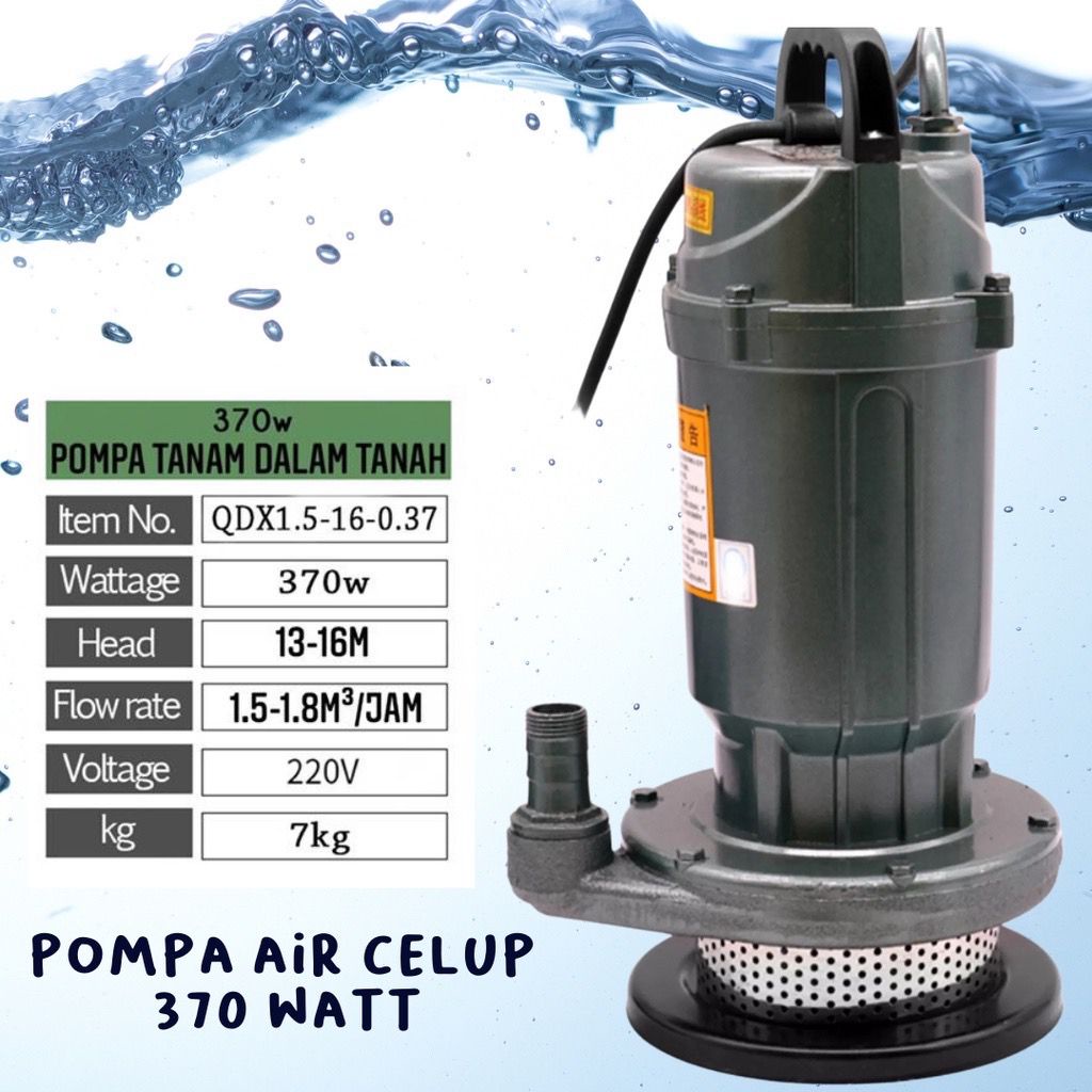 Pompa Celup Air Kotor 370w Submersible Water Pump Pompa air bosster Pompa sawah pompa pertambangan pompa perkebunan pompa hotel pompa dapur pompa perumahan