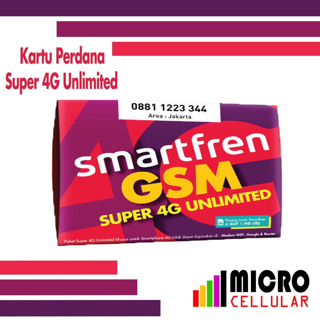 Kartu Perdana Kuota Internet Super 4g Smartfren Unlimited 1 Bulan Shopee Indonesia