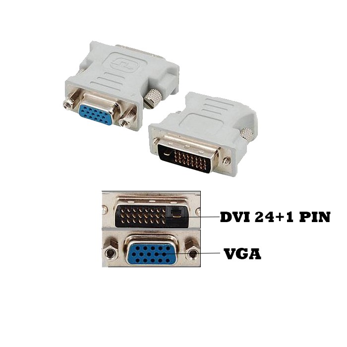 Convrter DVI TO VGA 24+1Pin Baru