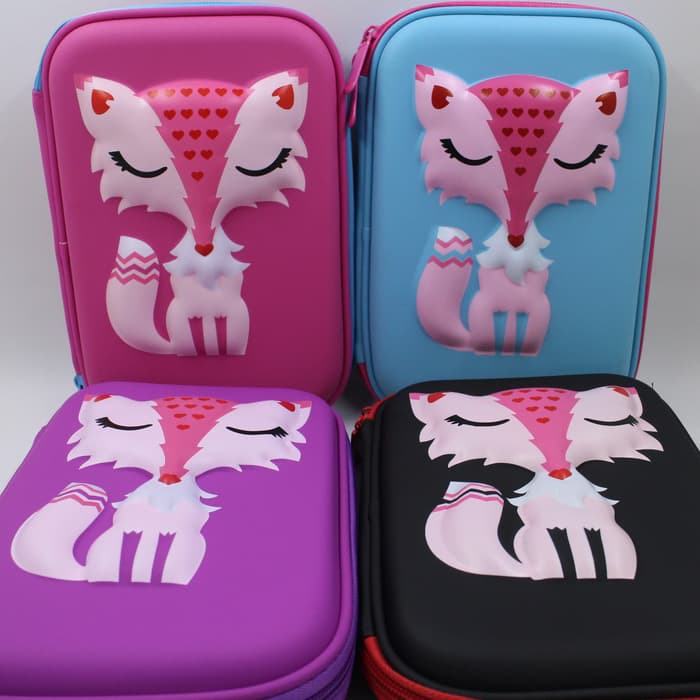 

SMIGGLE LOOK ALIKE KOTAK PENSIL 3D FOX + PACKING MIKA TEBAL