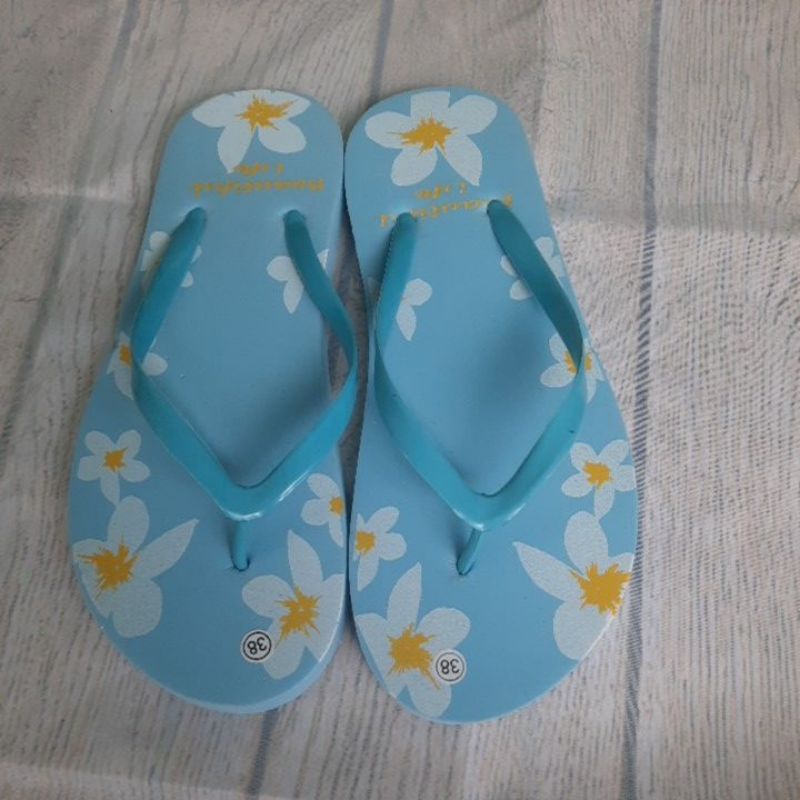 SANDAL WANITA JEPIT SPON MOTIF BUNGA BEAUTIFUL LIFE