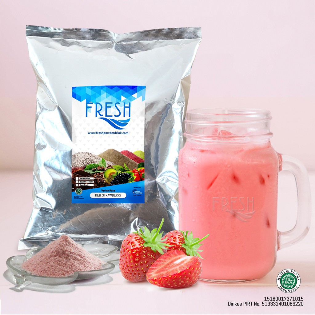 

BUBUK MINUMAN BUAH RASA STRAWBERRY FRESH POWDER DRINK 1 KG