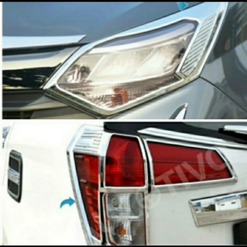PAKET GARNISH DEPAN +BELAKANG MOBIL CALYA CROME 2019 -2020.