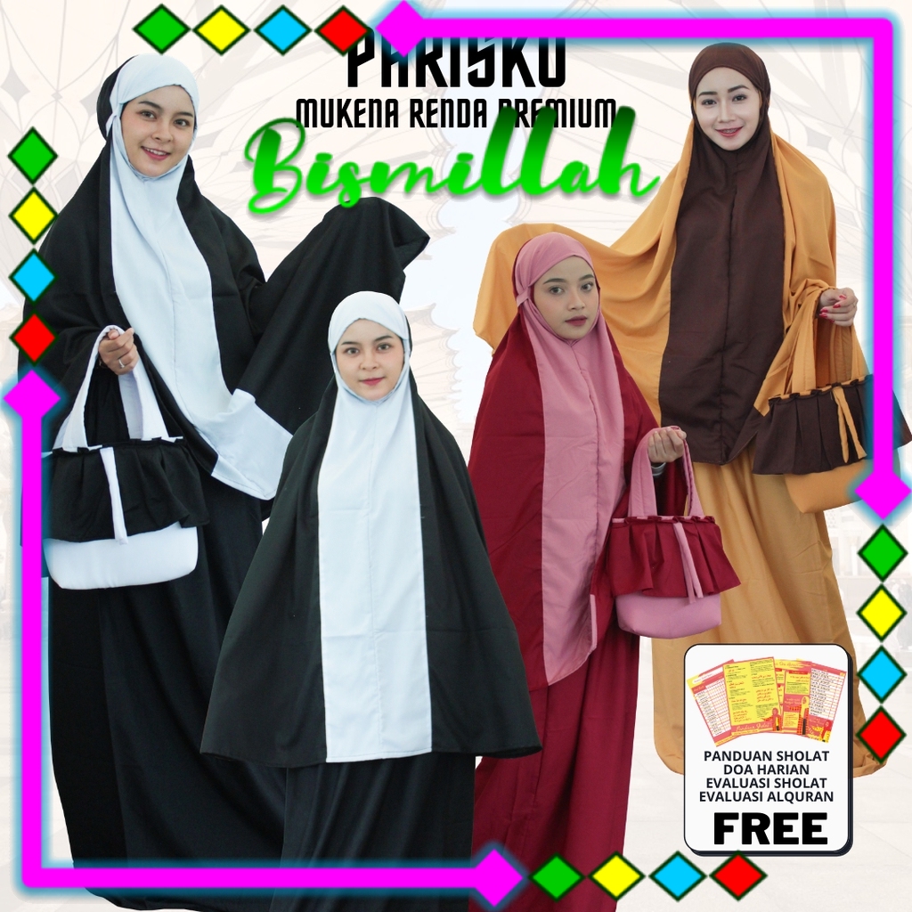 Mukena dewasa renda katun polos mukenah eksklusif model mukena terbaru 2020 jujur