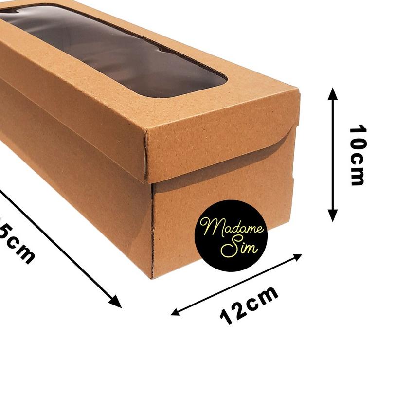 

KOTAK KUE - CAKE BOX - DUS BOLU 35 x 12 x 10 CM - JENDELA (ISI 10 PCS)