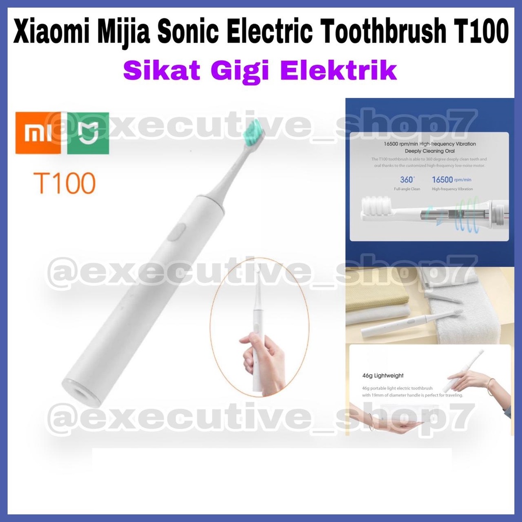 Mijia Sonic Electric Toothbrush T100 - Sikat Gigi Elektrik