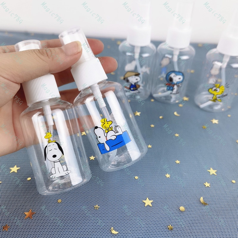 Magic789 50ML Plastic Cartoon Snoopy Spray Bottle Portable Travel Size Bottles for Cosmetic