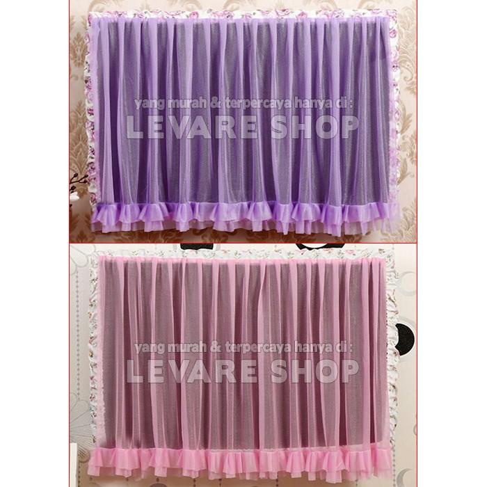 Cover / Sarung / Bando Tv Renda + Penutup Layar ( 37" - 43 INCH )