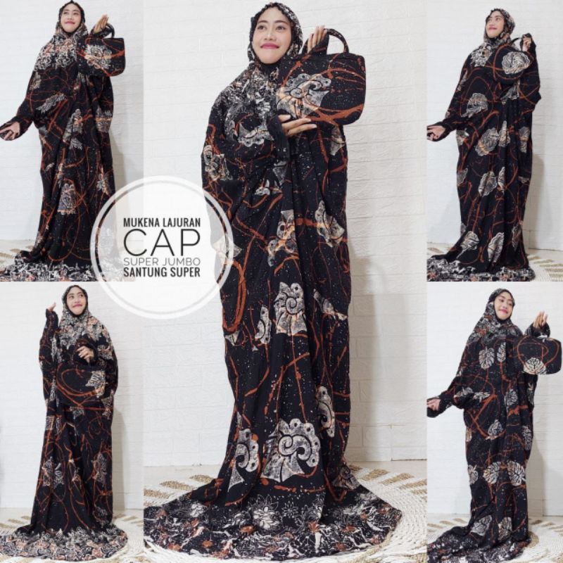 MUKENA TERUSAN BATIK CAP PEKALONGAN JUMBO