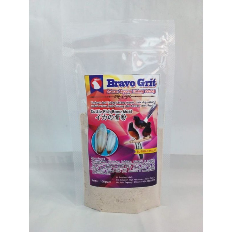 

Grit/Asinan Tepung Tulang Sotong BravoGrit