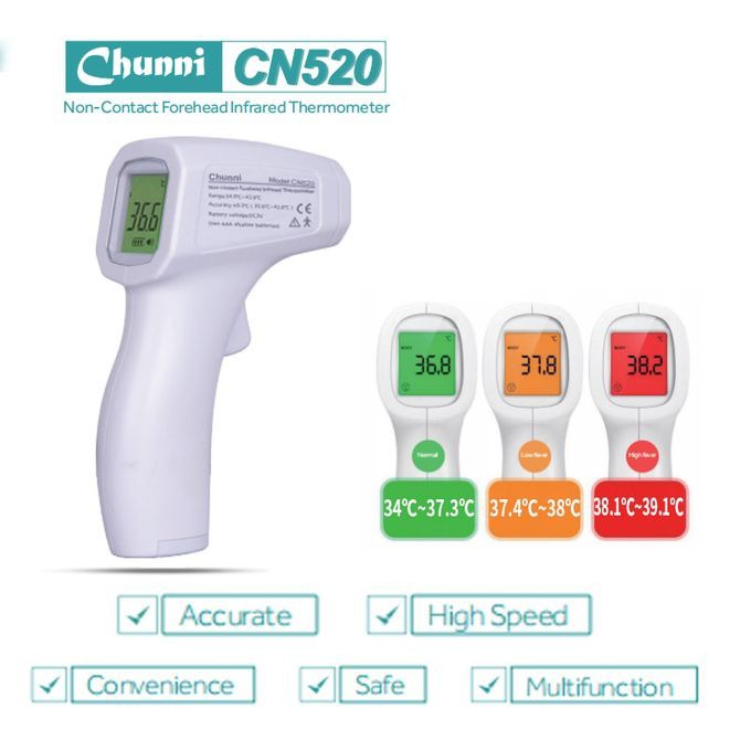 CHUNNI CN520 Thermometer Non Contact - Alat Ukur Suhu Badan | Shopee