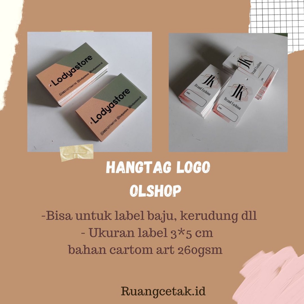 

Cetak Hang Tag Logo Olshop