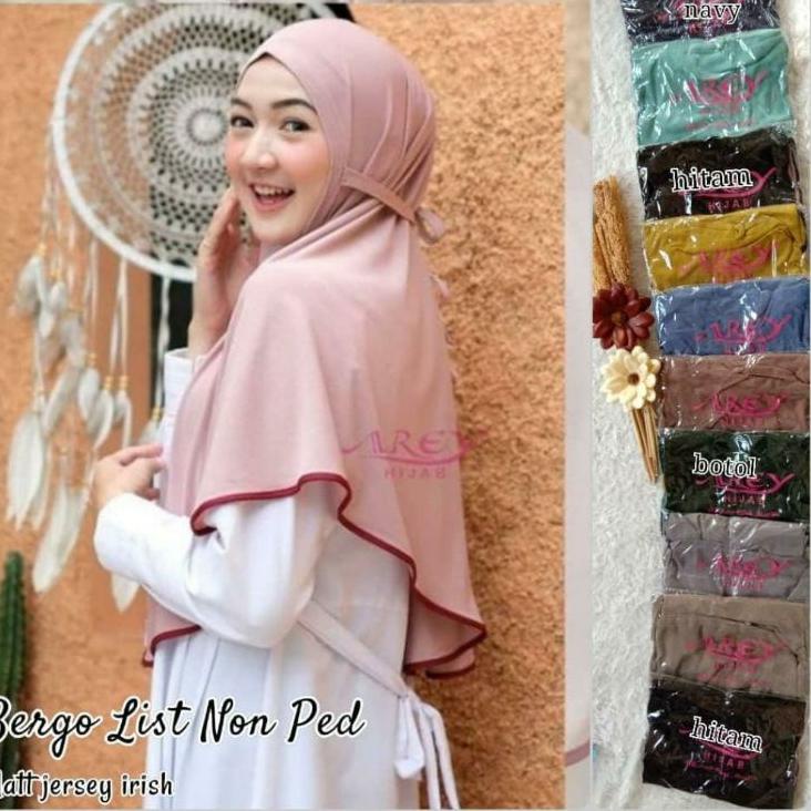 HIJAB INSTAN "BERGO FARAH LIST (BL)BY AREY ▪ JPK.26Au22υ