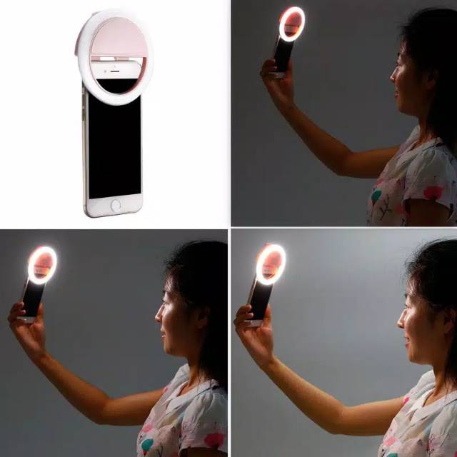 Ring Light Selfie Led Ring Light Rechargeable Lampu Selfie Bulat Led