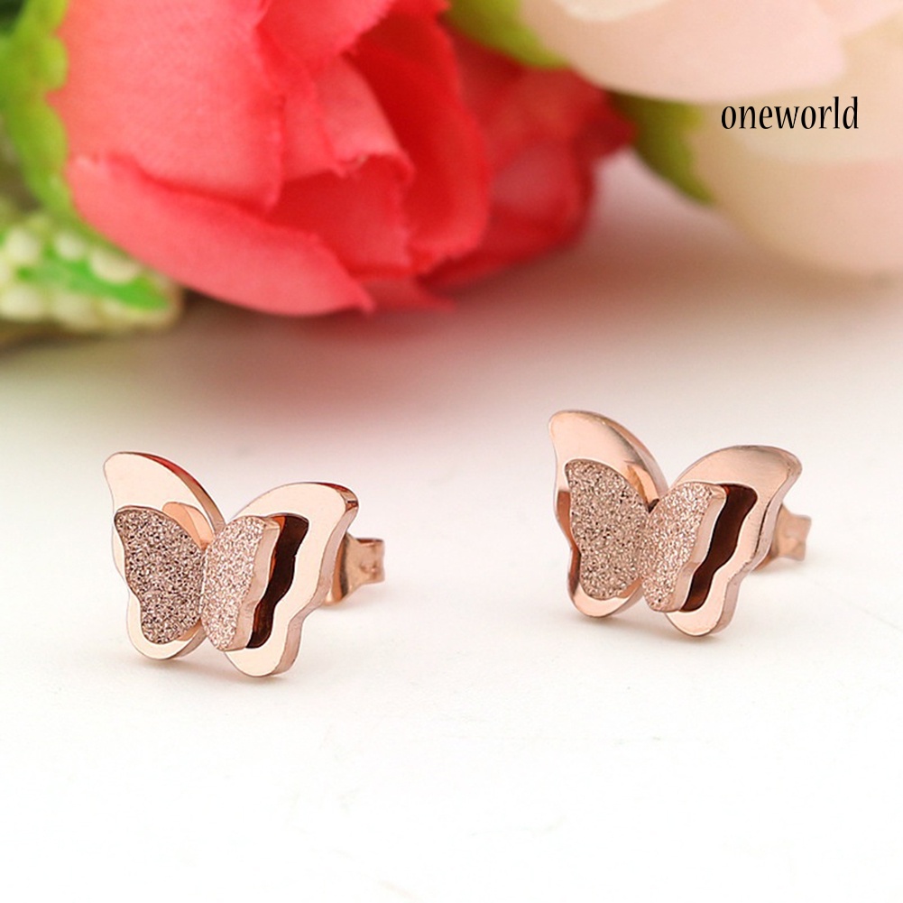 [ONE] Fashion Butterfly Women Ear Studs Earrings Evening Party Jewelry Gift Charming