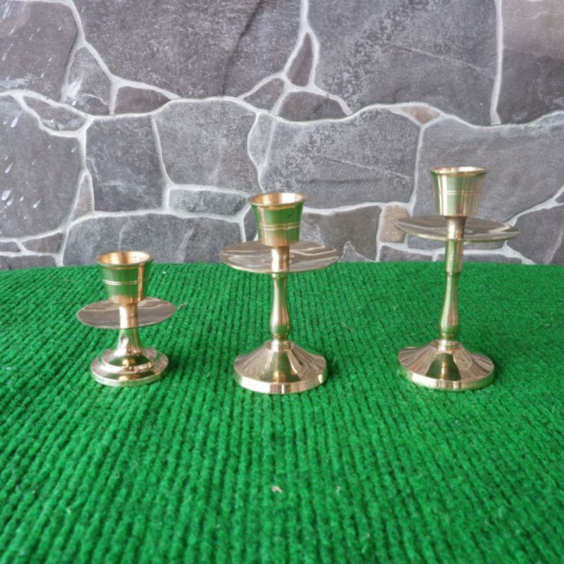 FURNITURE KUNINGAN TEMPAT WADAH LILIN MINIATUR HIASAN KOLEKSI BARANG ANTIK KLASIK UNIK KUNO VINTAGE