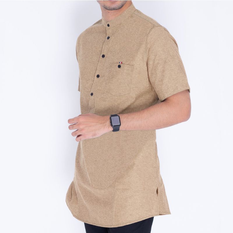 Baju Kurta Lengan Pendek Pria Polos