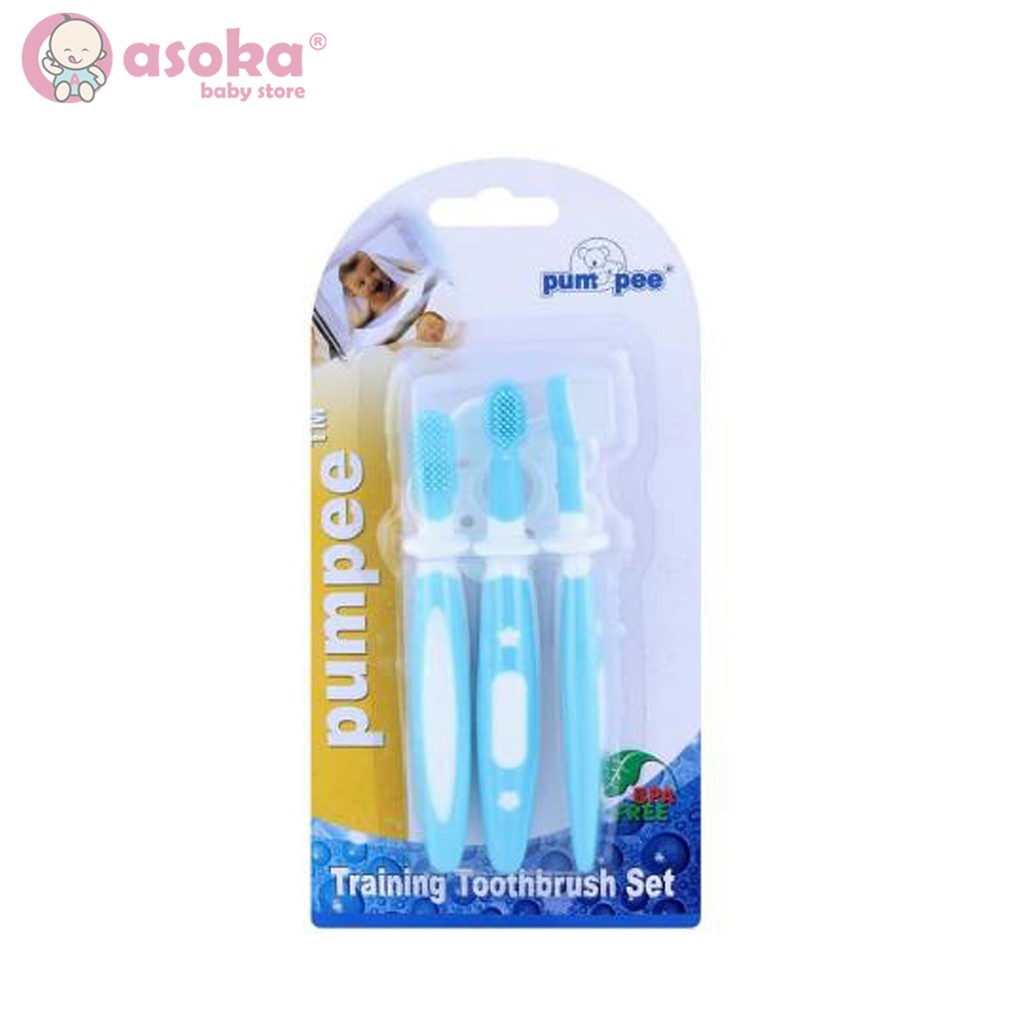 Pumpee Training ToothBrush Sikat gigi Set isi 3 PA-105TB ASOKA