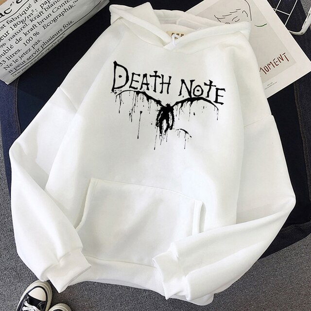 Sweater Hoodie Anime DEATH NOTE BAT Jumper Pria Wanita Bahan Fleece Ukuran S M L XL XXL XXXL