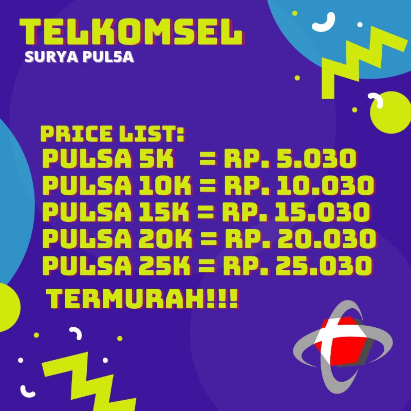 Pulsa Telkomsel SUPER MURAH Harga Agen / Pulsa Telkomsel Murah / Pulsa / Voucher Pulsa